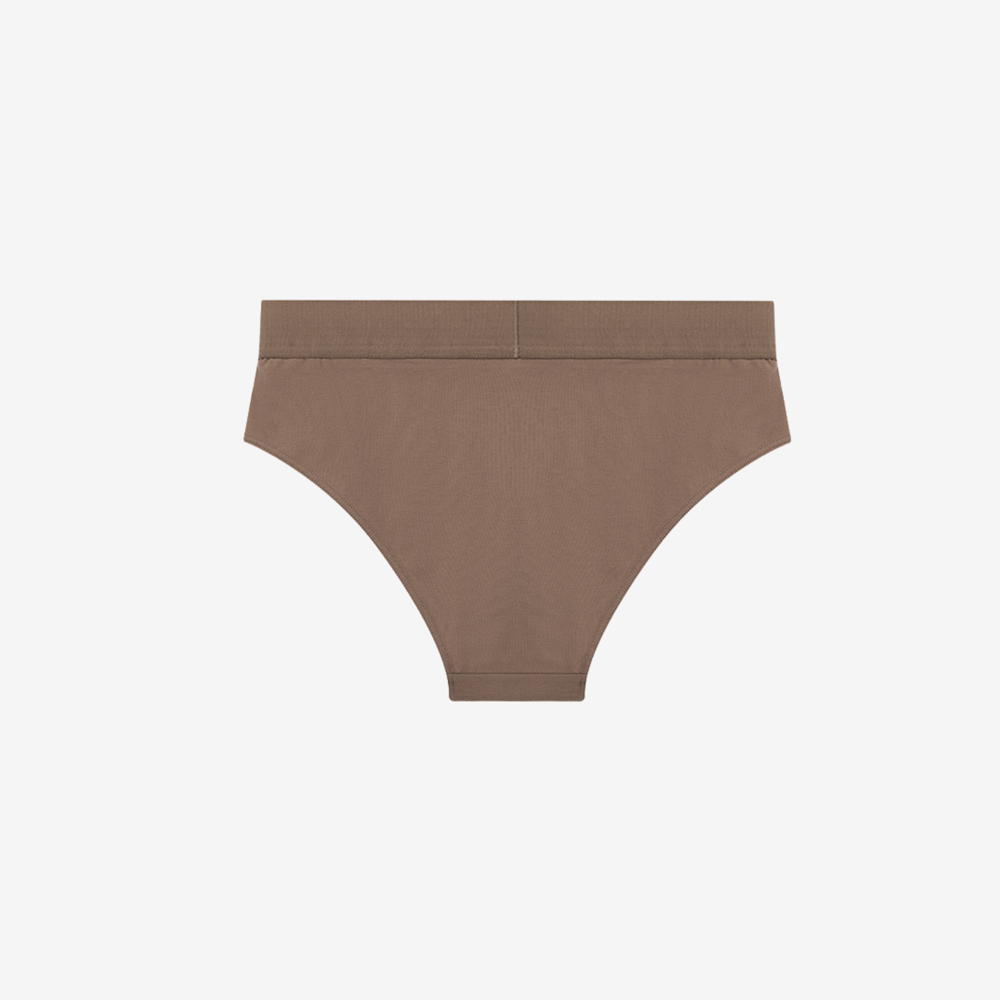 Back View of Intyra's brown seamless panty with perfect fit, buttery-soft fabric, and invisible lines for all-day wear.