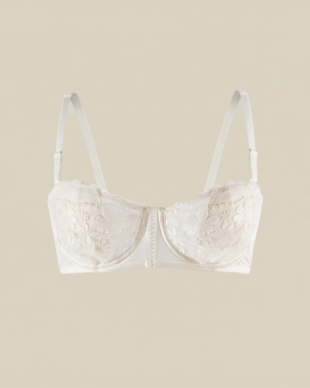 Luxury Intyra Champagne Bliss Ivory Lace Bandeau displayed against an elegant editorial-inspired background.