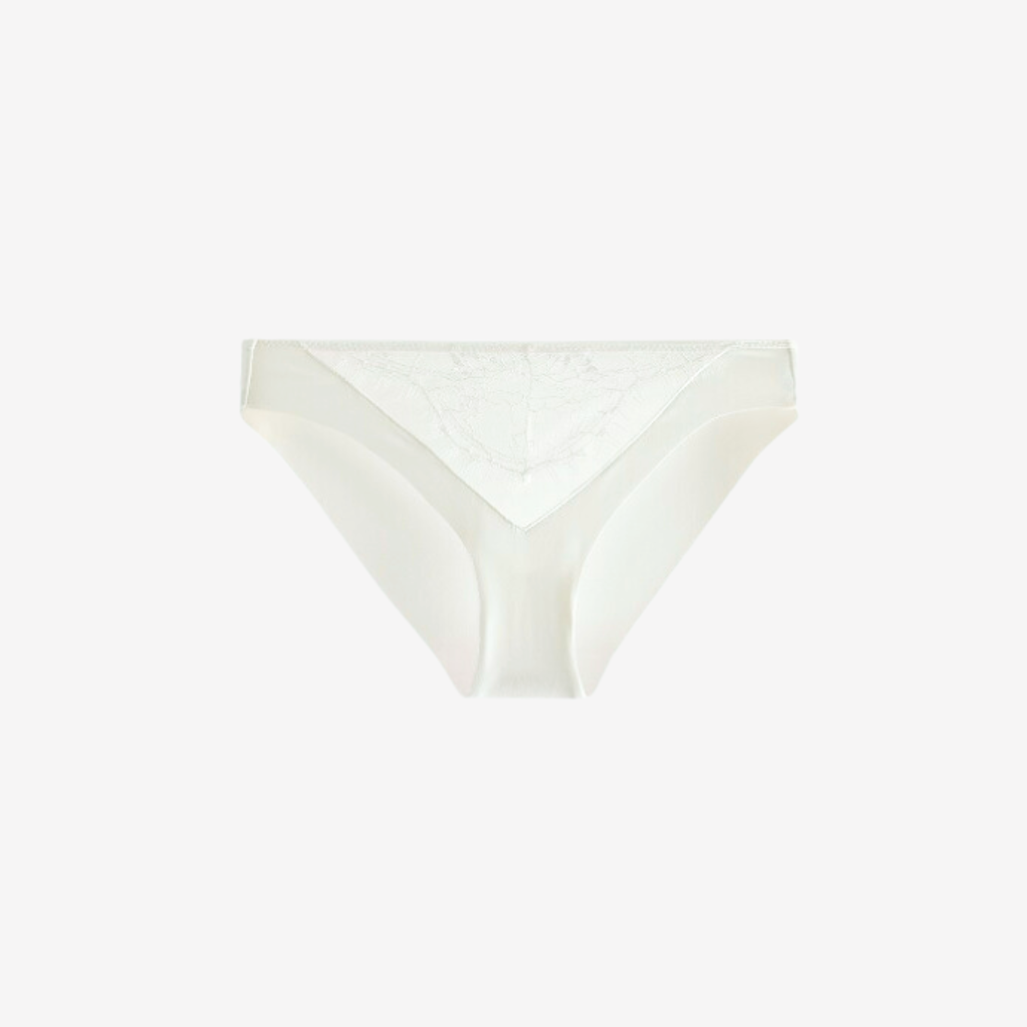 White Lace Bikini by Intyra, crafted from silky-soft fabric with intricate floral lace detailing.