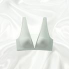 Mint Green Corset Top with mesh details and plunging neckline in pastel green