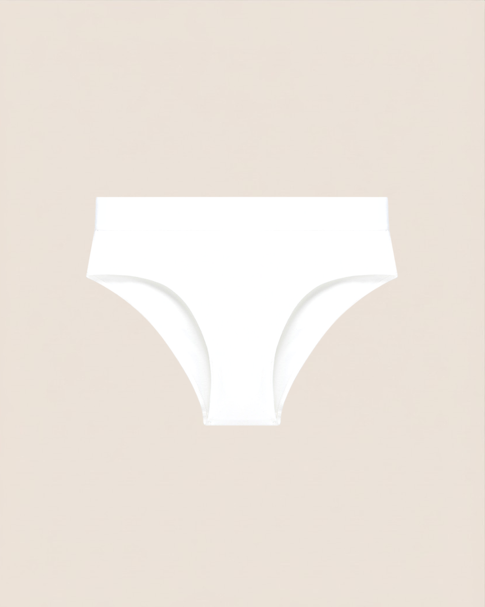 Product shot of Pure Serenity Seamless Brief in classic white featuring a smooth invisible finish and ultra-soft minimalist styling.