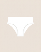 Product shot of Pure Serenity Seamless Brief in classic white featuring a smooth invisible finish and ultra-soft minimalist styling.